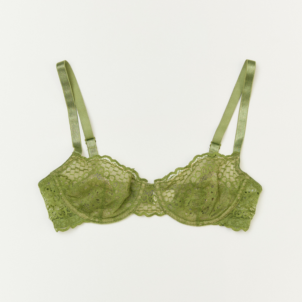 CHÉRIE BALCONETTE BRA in OLIVE GREEN
