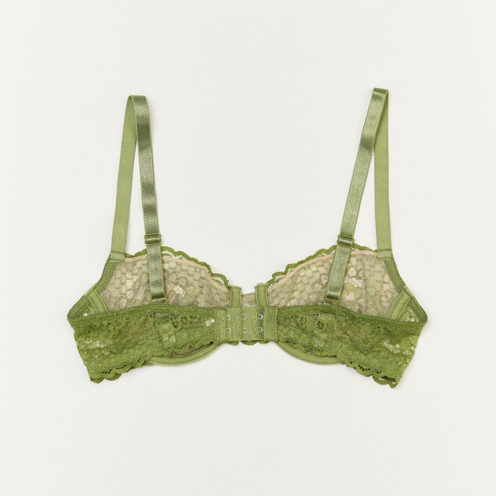 CHÉRIE BALCONETTE BRA in OLIVE GREEN
