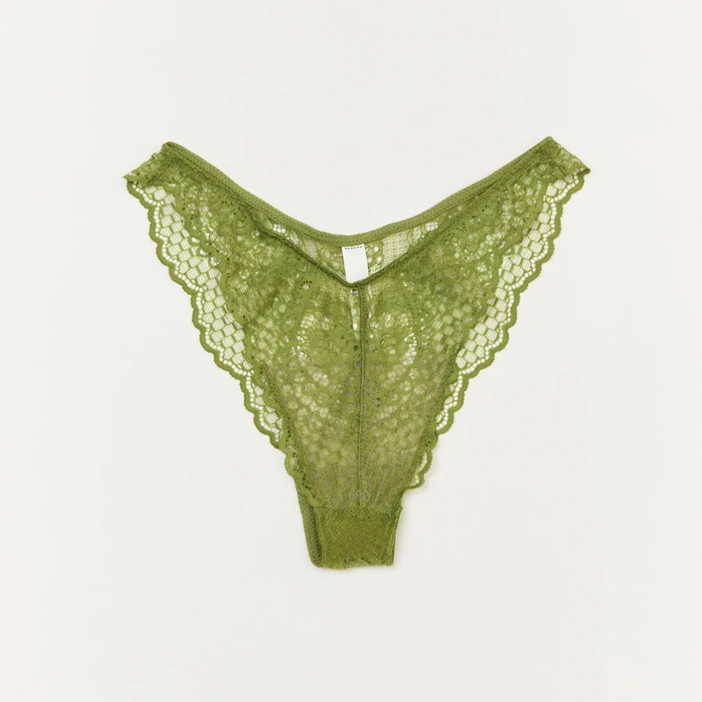 CHÉRIE BRAZILIAN PANTIES in OLIVE GREEN